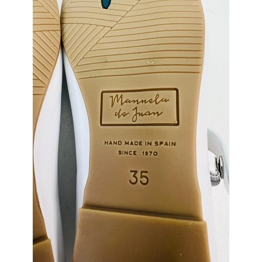 Manuela de Juan Robine I White Nappa Leather Mary Jane Flats Kids 35 EU / 3.5 US